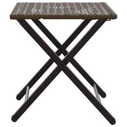Berkfield Home 5 Piece Garden Dining Set Foldable Brown Poly Rattan - thumbnail 7