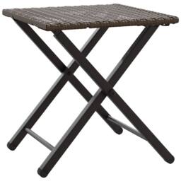 Berkfield Home 5 Piece Garden Dining Set Foldable Brown Poly Rattan - thumbnail 6