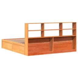 Berkfield Home Bed Frame without Mattress Wax Brown 200x200 cm Solid Wood Pine - thumbnail 7