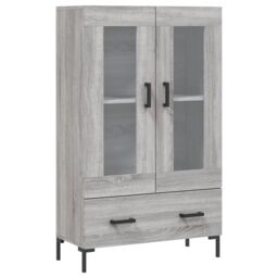 Berkfield Home Highboard Grey Sonoma 69.5x31x115 cm Engineered Wood - thumbnail 2