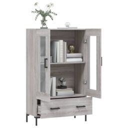 Berkfield Home Highboard Grey Sonoma 69.5x31x115 cm Engineered Wood - thumbnail 4
