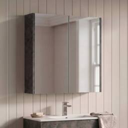 Balterley Winshill Mirror - Metallic Slate, 600mm in Grey - thumbnail 6