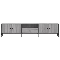 Berkfield Home TV Cabinet with Drawer Grey Sonoma 200x25x44 cm Engineered Wood - Size: 200 x 25 x 44 cm - thumbnail 6