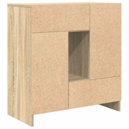 Berkfield Home Sideboard with Drawers & Doors Sonoma Oak 70.5x34x74.5 cm in Brown - thumbnail 8