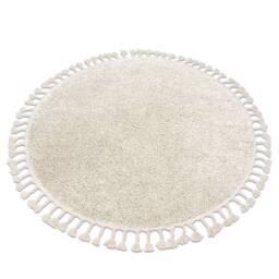 RugsX Berber Rug in Yellow - Size: 160 cm diameter - thumbnail 1