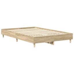 Berkfield Home Durable Bed Frame No Mattress Sonoma Oak 120x190 cm Small Double Wood in Light Tan - thumbnail 4
