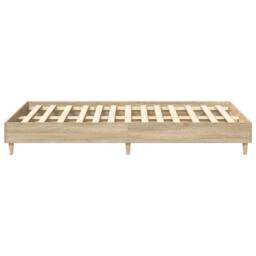Berkfield Home Durable Bed Frame No Mattress Sonoma Oak 120x190 cm Small Double Wood in Light Tan - thumbnail 6