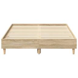 Berkfield Home Durable Bed Frame No Mattress Sonoma Oak 120x190 cm Small Double Wood in Light Tan - thumbnail 5