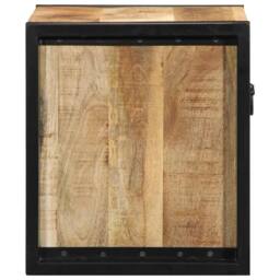 Berkfield Home Bedside Cabinets 2 pcs 40x35x40 cm Solid Rough Wood Mango in Brown - Size: 40 x 35 x 40 cm - thumbnail 7