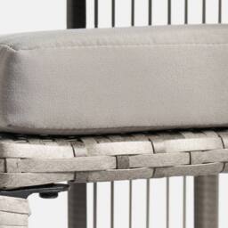 OHS Amalfi Bistro Set Outdoor Table Bar Stool Chair Garden Patio Furniture in Grey - thumbnail 7