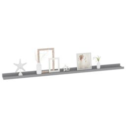 Berkfield Home Wall Shelves 4 pcs Grey 115x9x3 cm - Size: 115 x 9 x 3 cm - thumbnail 3