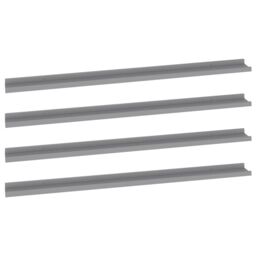 Berkfield Home Wall Shelves 4 pcs Grey 115x9x3 cm - Size: 115 x 9 x 3 cm - thumbnail 2