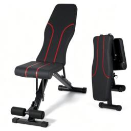 VOGREX Adjustable Folding Black Dumbbell Bench - thumbnail 1