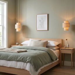 Happy Homewares Designer Natural Oatmeal Beige Linen Triple Level Pendant Light Shade in Brown - thumbnail 6