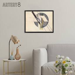 "Artery8 Gustav Klucis Construction Framed Canvas Wall Art Print in Beige - Size: W12"" x H16""" - thumbnail 3