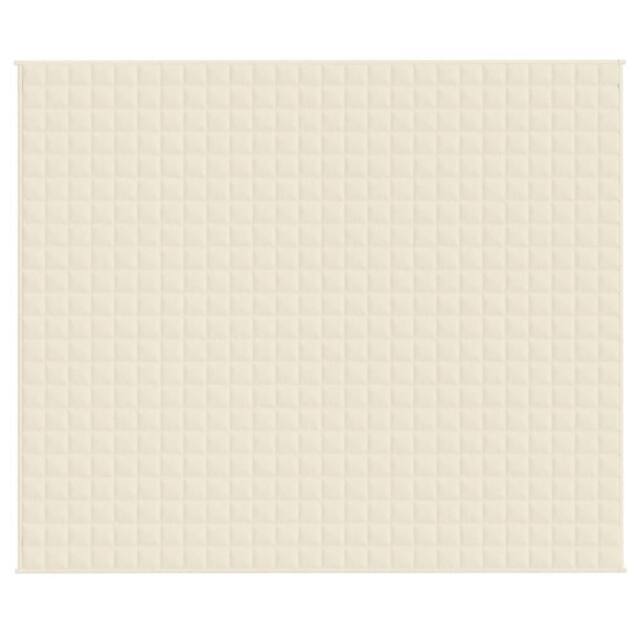 Berkfield Home Soft Weighted Blanket Light Cream 220x260 cm 15 kg Fabric - image 1