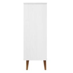 Berkfield Home Shoe Cabinet MOLDE White 59, 5x35x103 cm Solid Wood Pine - Size: 5 x 35 x 103 cm - thumbnail 6