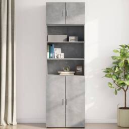 Berkfield Home Wall Cabinet Concrete Grey 70x42.5x40 cm Engineered Wood - thumbnail 3