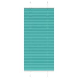 Berkfield Home Pleated Blind Petrol Green 65x100 cm Fabric Width 64.4 cm Polyester in Turquoise - thumbnail 2