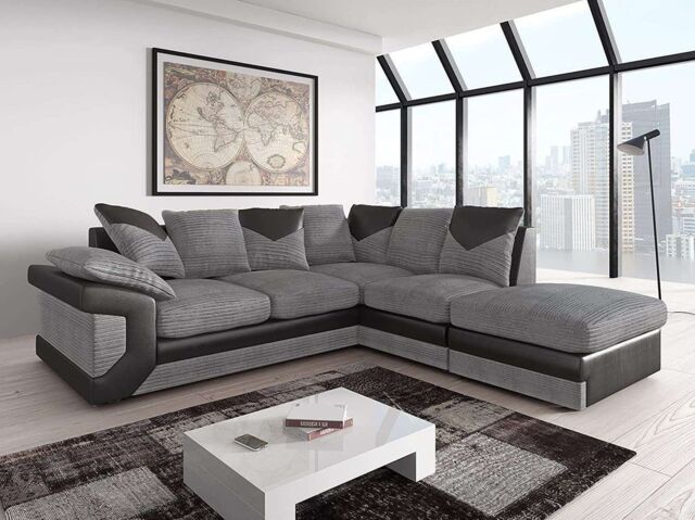 Furniture 786 Rio Fabric Right Hand Facing Corner Sofa Foam Seating in Clear - image 1
