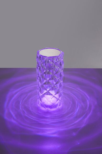 Living and Home Acrylic RGB Dimmable Table Lamp Bedside Lighting Decor with Remote Control - image 1