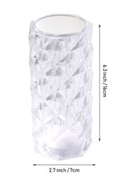 Living and Home Acrylic RGB Dimmable Table Lamp Bedside Lighting Decor with Remote Control - thumbnail 5
