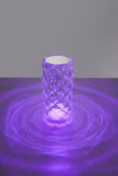 Living and Home Acrylic RGB Dimmable Table Lamp Bedside Lighting Decor with Remote Control - thumbnail 1