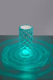 Living and Home Acrylic RGB Dimmable Table Lamp Bedside Lighting Decor with Remote Control - thumbnail 3