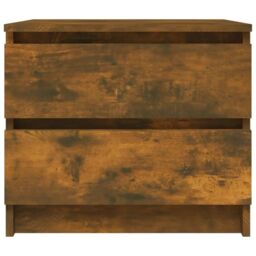 Berkfield Home Bed Cabinet Smoked Oak 50x39x43.5 cm Engineered Wood in Brown - thumbnail 3