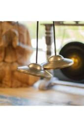KDMD Brass Traditional Plain Tingsha Bells for Meditation Yoga in Bronze