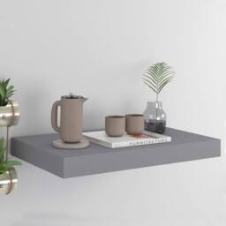 Berkfield Home Durable Floating Wall Shelf Grey 40x23x3.8 cm MDF - thumbnail 2