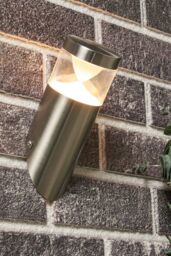BHS Lighting Asher Outdoor Wall Light in Silver - thumbnail 4