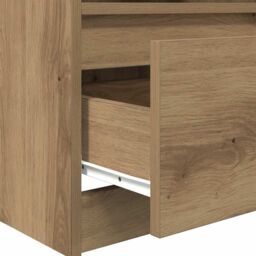 Berkfield Home Bedside Cabinets 2 pcs Artisan Oak 40x40x50 cm Engineered Wood in Brown - Size: 40 x 40 x 50 cm - thumbnail 9