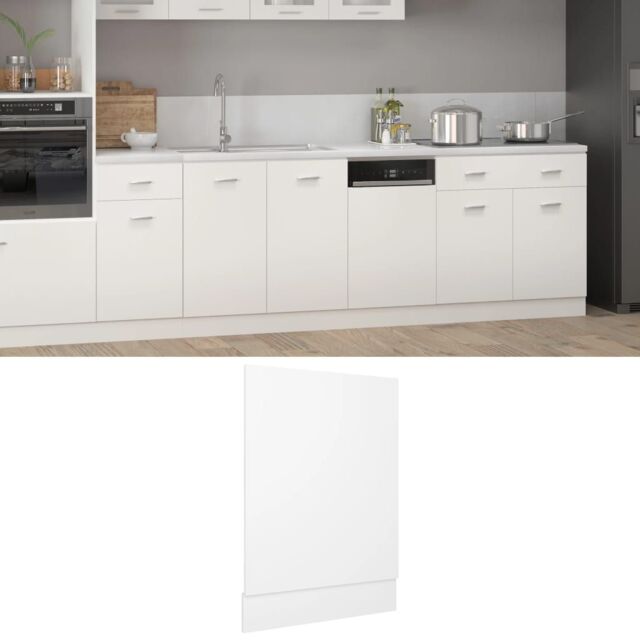 Berkfield Home Dishwasher Panel White 45x3x67 cm Engineered Wood - Size: 45 x 3 x 67 cm - image 1