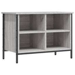 Berkfield Home Shoe Cabinet Grey Sonoma 69x35x50 cm Engineered Wood - Size: 69 x 35 x 50 cm - thumbnail 3