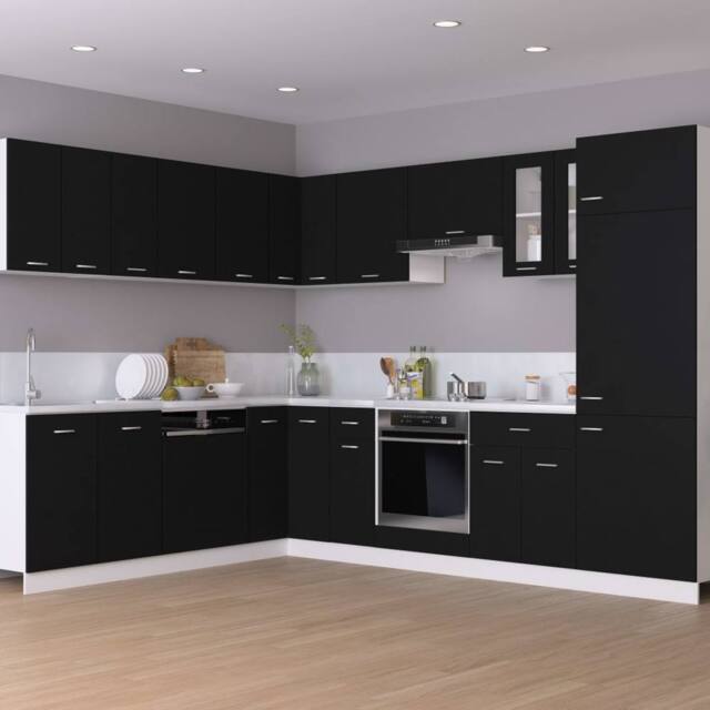 Berkfield Home Hanging Cabinets 2 pcs Black 50x31x60 cm Engineered Wood - Size: 50 x 31 x 60 cm - image 1
