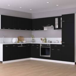 Berkfield Home Hanging Cabinets 2 pcs Black 50x31x60 cm Engineered Wood - Size: 50 x 31 x 60 cm - thumbnail 1