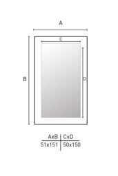 nielsen Star Metal Rectangle Wall Mirror Large Matt 50 X 150Cm in Silver - Size: 50 X 150 cm - thumbnail 5