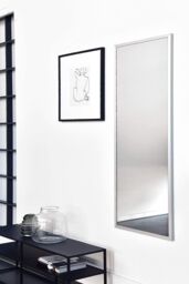 nielsen Star Metal Rectangle Wall Mirror Large Matt 50 X 150Cm in Silver - Size: 50 X 150 cm - thumbnail 3