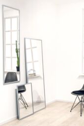 nielsen Star Metal Rectangle Wall Mirror Large Matt 50 X 150Cm in Silver - Size: 50 X 150 cm - thumbnail 2