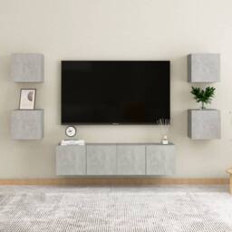 Berkfield Home Practical Bedside Cabinets 2 pcs Concrete Grey 30.5x30x30 cm Engi - thumbnail 1