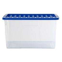 Wham Crystal 60L Clear Box & Stronger Lid PK4 in Blue - thumbnail 4