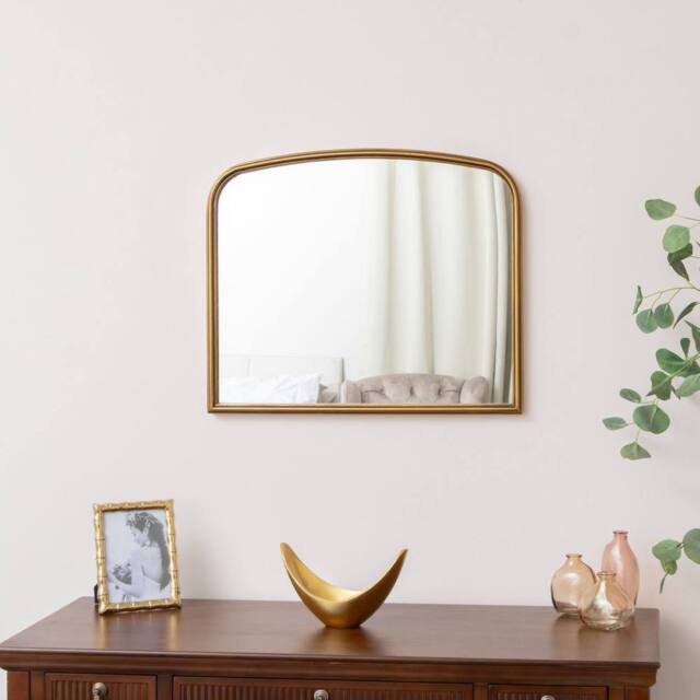 Melody Maison Gold Oval Metal Framed Wall Mirror - 60cm X 40cm - Size: 60 cm X 40 cm - image 1