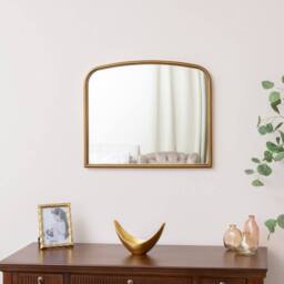Melody Maison Gold Oval Metal Framed Wall Mirror - 60cm X 40cm - Size: 60 cm X 40 cm - thumbnail 1
