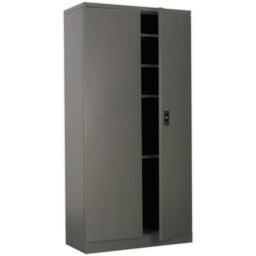 Loops Floor Standing Steel Cabinet - 900 x 400 x 1800mm - Two Door - Four Shelves in Metallics - thumbnail 1