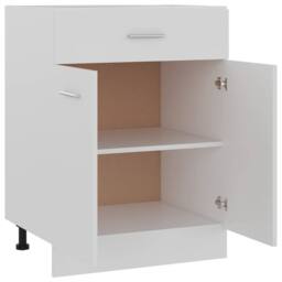Berkfield Home Durable Drawer Bottom Cabinet White 60x46x81.5 cm Engineered Wood - thumbnail 4