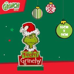 VFM e-Store Grinch Christmas Decoration Festive Gift 16cm x 9cm Green X 1 - Size: 16 cm x 9 cm - thumbnail 2