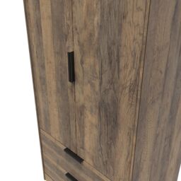 Ready Assembled 2 U Fuji 2 Door 2 Drawer Wardrobe (Ready Assembled) in Dark Brown - thumbnail 4