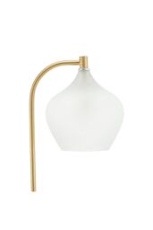 Living and Home Luxurious Floor Lamp with Frosted Glass Lampshade in Gold - thumbnail 6