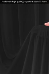 Neel Blue 4x1 Metres Backdrop Panel, Wrinkle-Free Polyester Spandex Fabric in Black - thumbnail 5